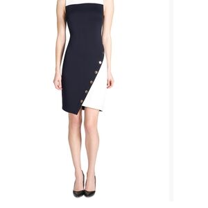 Tommy Hilfiger Black and White Asymmetrical Dress